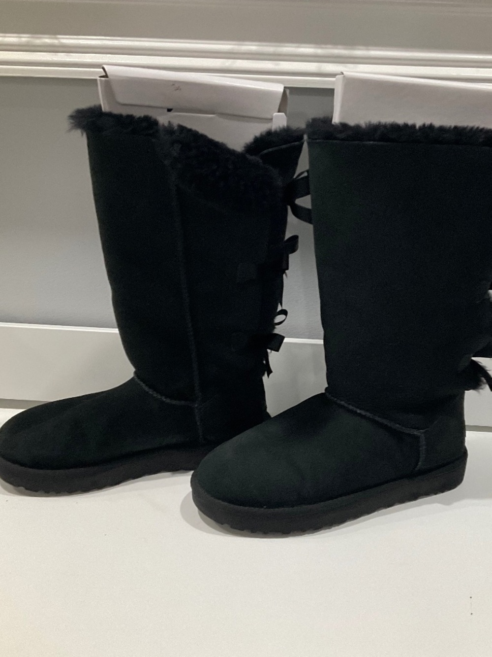 NEW and Never Worn- UGG Bailey Bow Tall Black Boots- Size 9
